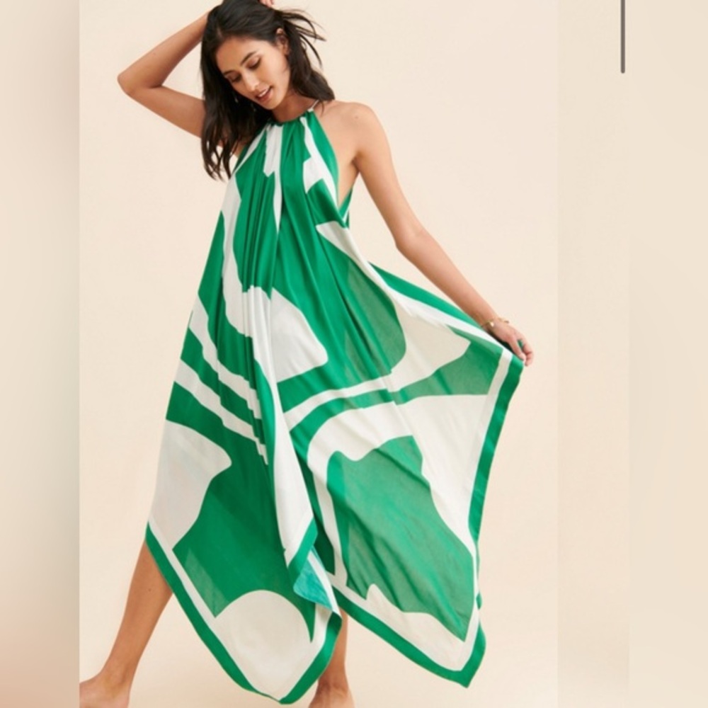 Anthropologie Let Me Be Halter Hanky Hem Dress